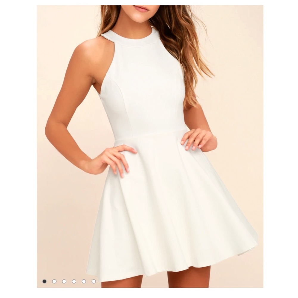 New! Lulu's Ivory Skater Dress